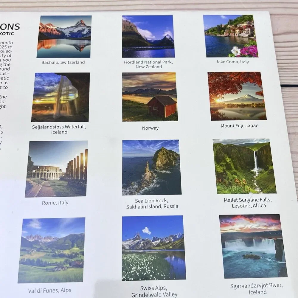 Windrio Wall Calendar 2026 Exotic Destinations World Travel Series 14 Month NEW